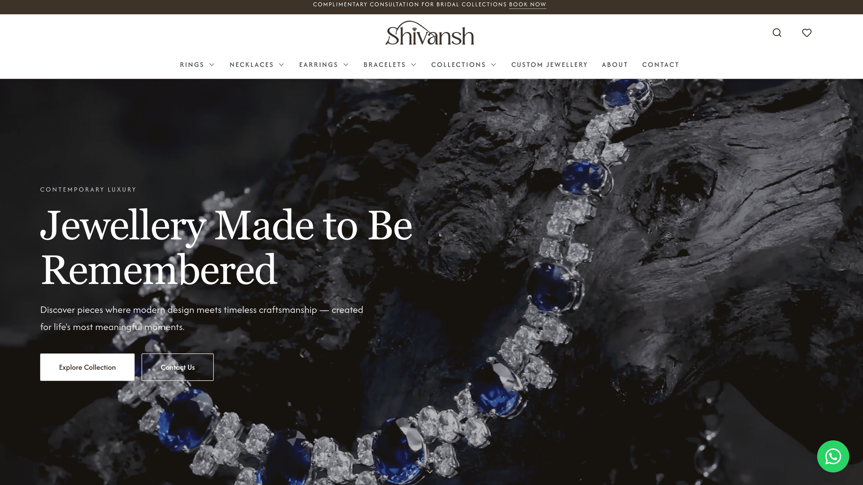 Shivansh Luxe storefront showing a curated luxury jewellery collection