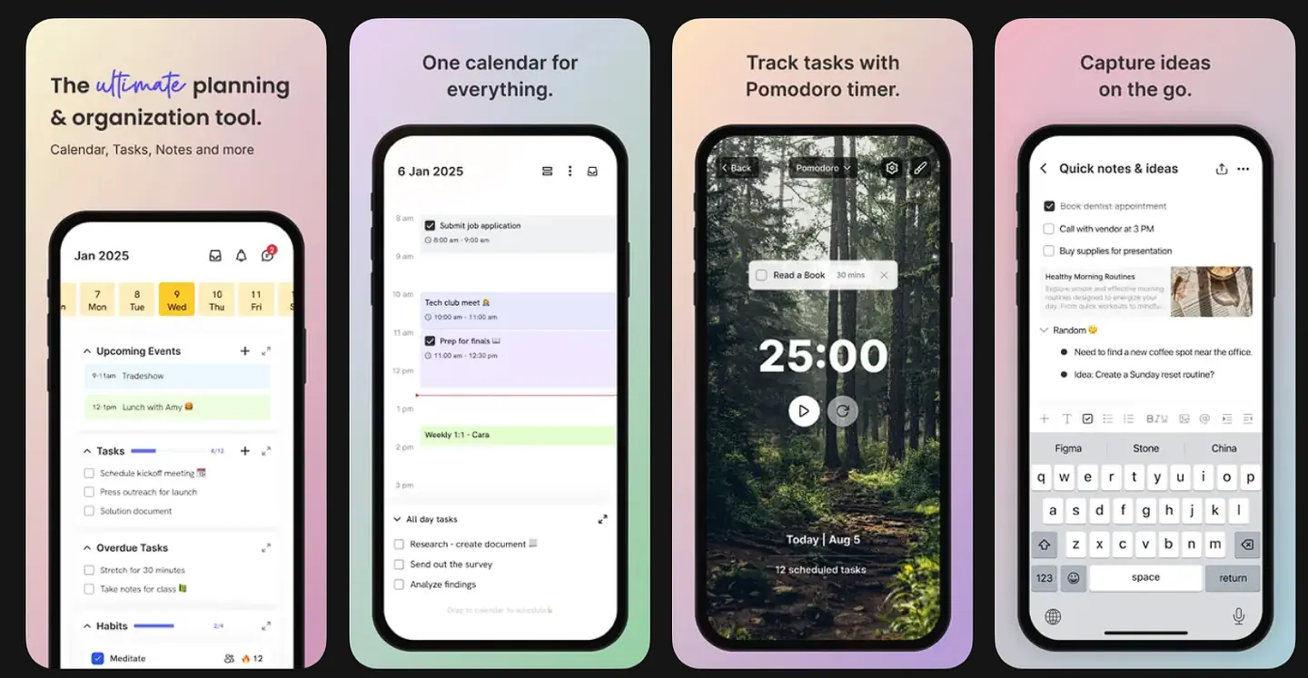 ByDesign workspace showing tasks, notes and calendar events in a single unified view